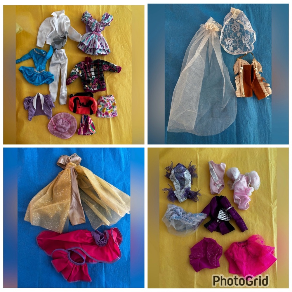 Vintage Barbie and miscellaneous doll clothes